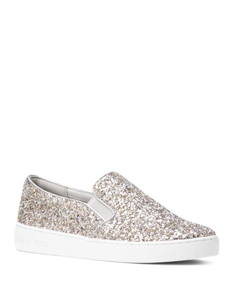 michael michael kors keaton slip-on sneakers|Michael Kors glitter slip on.